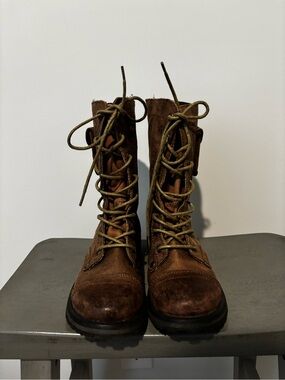 Roxy Women’s Brown Leather Lace-Up Boots